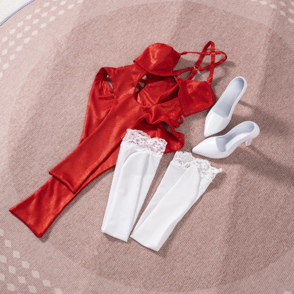 Image of Mini Sex Doll Clothes Red Gown Sexy Dress (For #2,5,7,8 Body)
